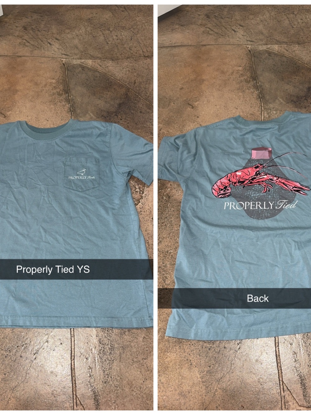 Properly Tied Kids Short Sleeve Pocket Tee - Blue